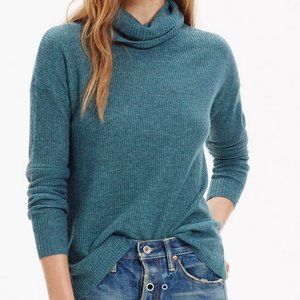 Madewell Ribbed Turtleneck Sweater in Blue, S